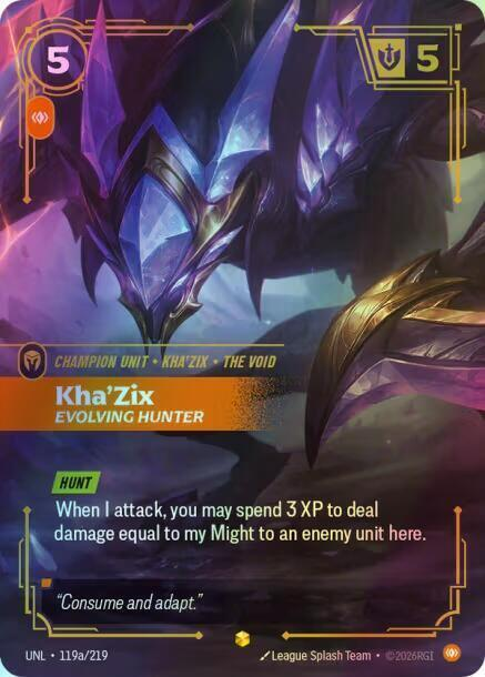 Kha'Zix - Evolving Hunter (Alternate Art) (UNL) #119a [EN/F]