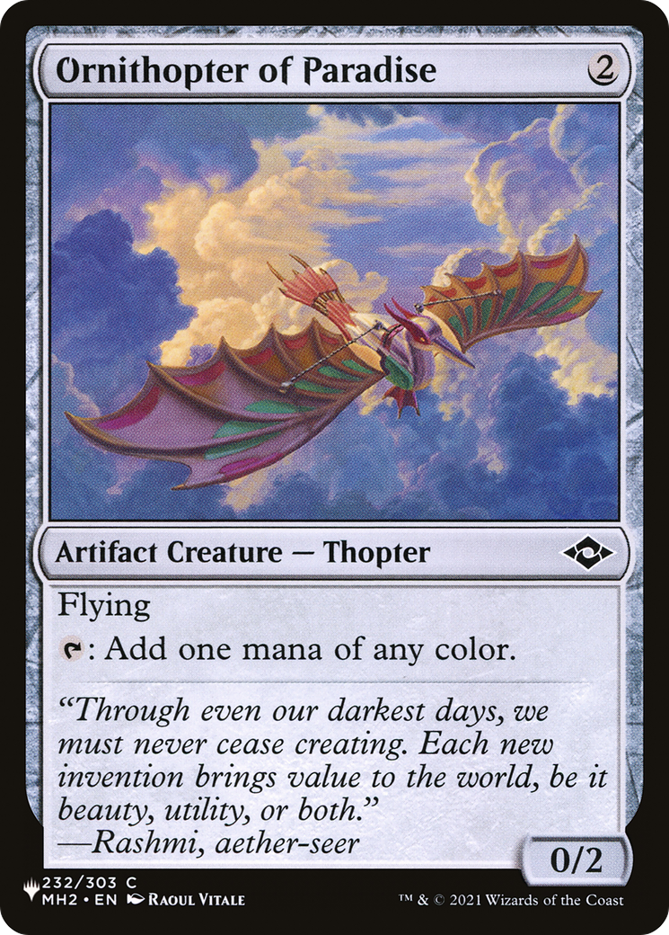 Ornithopter of Paradise (PLST) #MH2-232 [EN/N] s/o