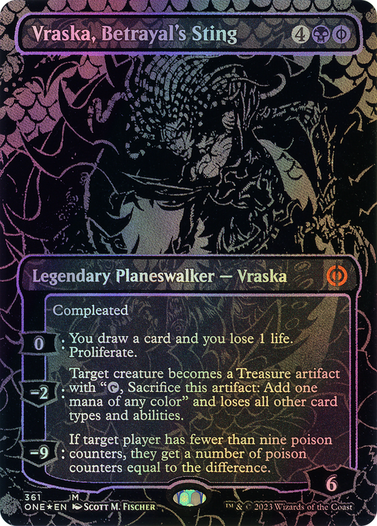 Vraska, Betrayal's Sting - Raised Foil (ONE) #361 [EN/F] s/o