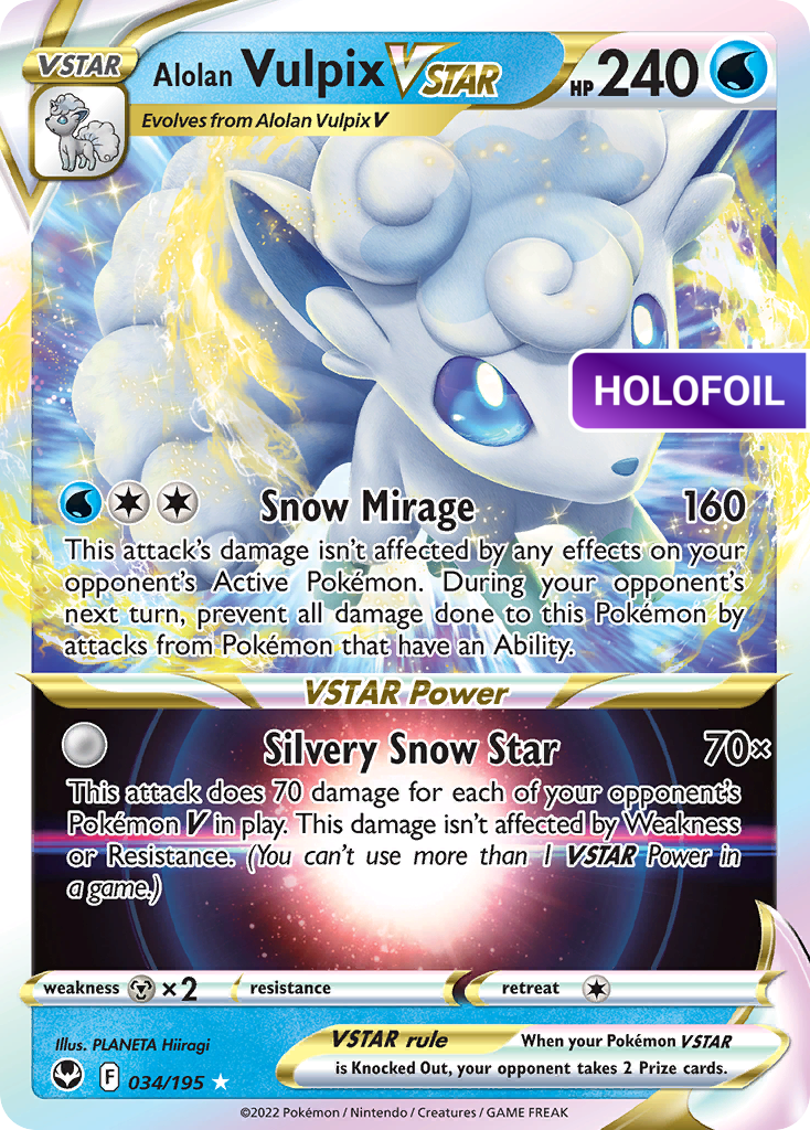 Alolan Vulpix VSTAR (SIT) #034 [EN/H] s/o