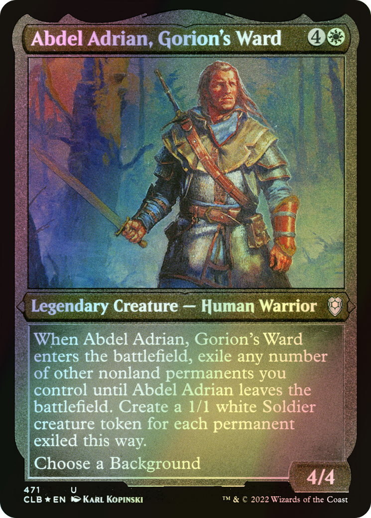 Abdel Adrian, Gorion's Ward (CLB) #471 [EN/E] s/o