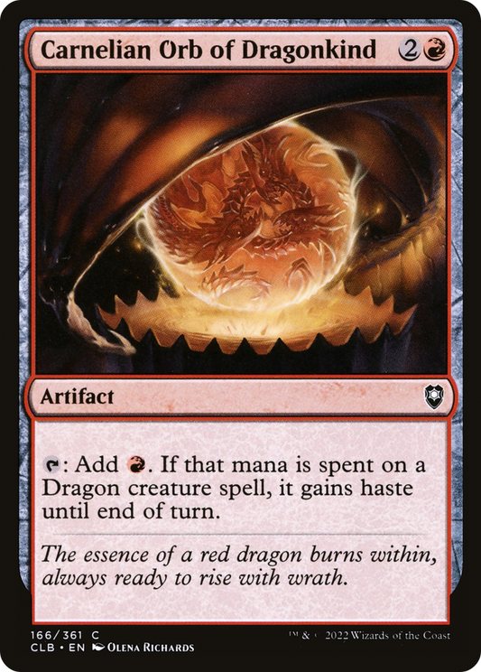 Carnelian Orb of Dragonkind (CLB) #166 [EN/N] s/o