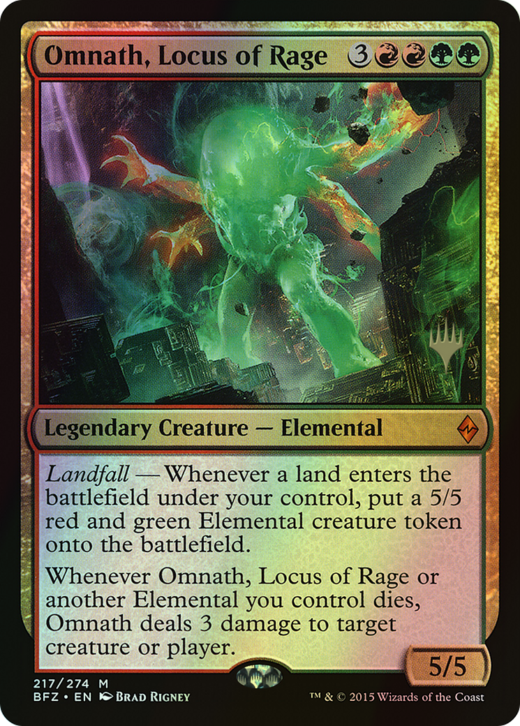 Omnath, Locus of Rage (PBFZ) #217p [EN/F]