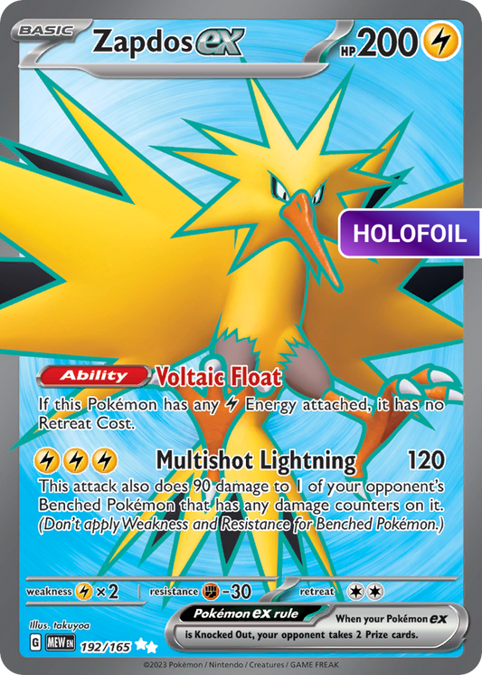 Zapdos ex - 192/165 (MEW) #192 [EN/H]