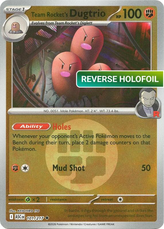 Team Rocket's Dugtrio - 101/217 (Energy Symbol Pattern) (ASC) #101_V3 [EN/R]