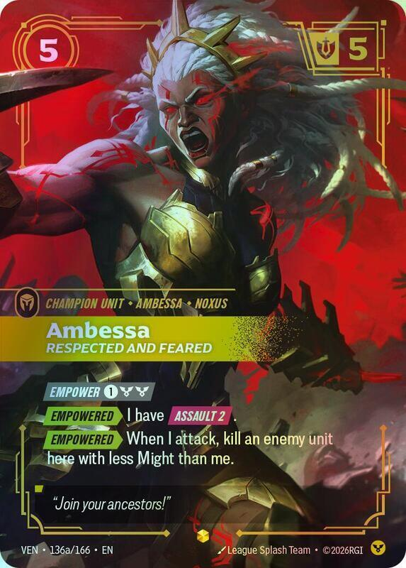 Ambessa, Respected and Feared (Alternate Art) (VEN) #136a [EN/F]