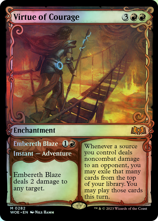 Virtue of Courage // Embereth Blaze (WOE) #282 [EN/F] s/o