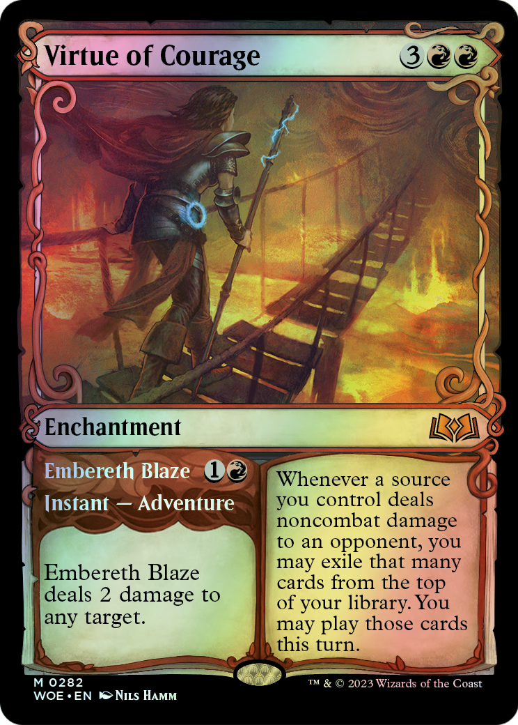 Virtue of Courage // Embereth Blaze (WOE) #282 [EN/F] s/o