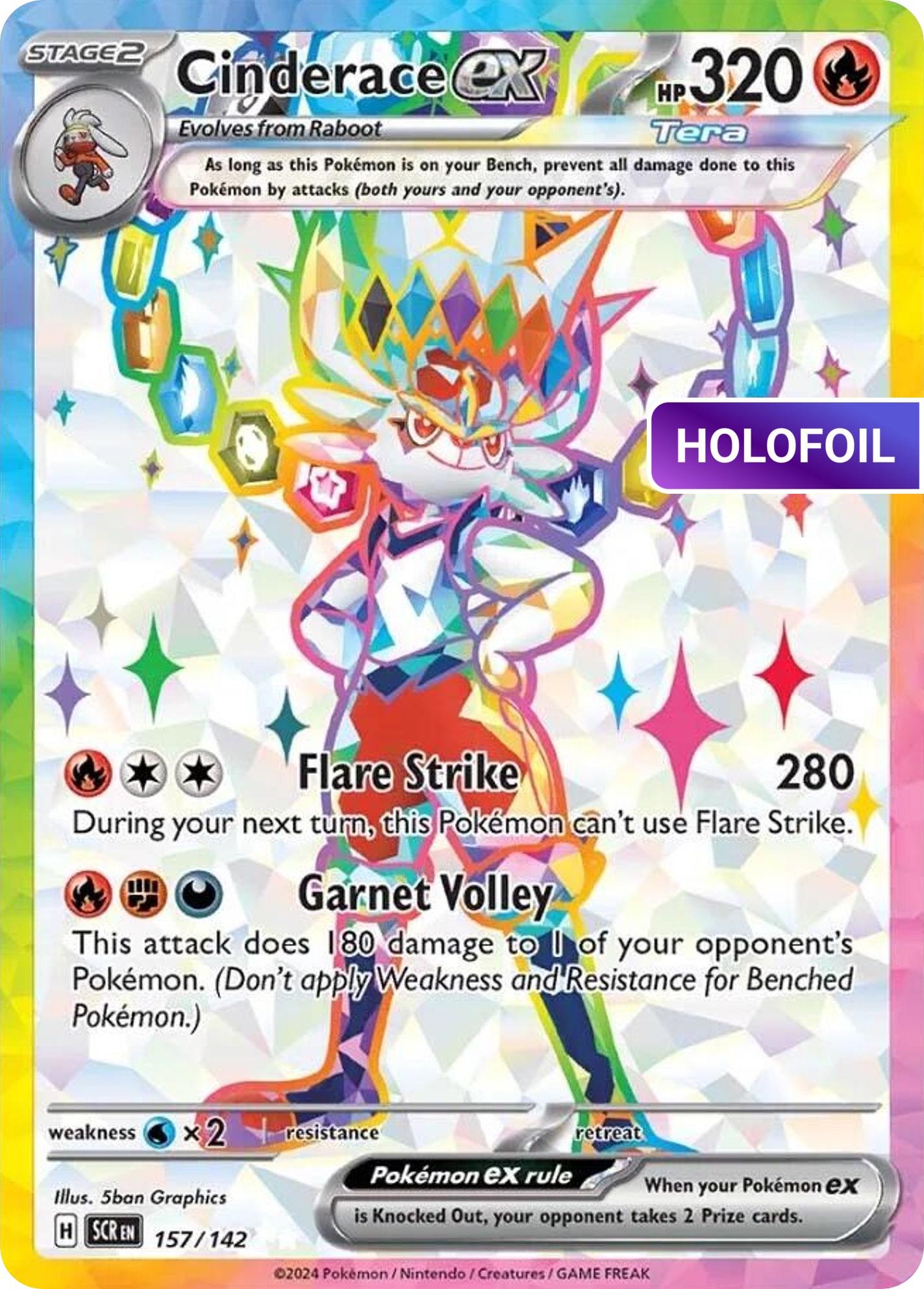 Cinderace ex - 157/142 (SCR) #157 [EN/H]