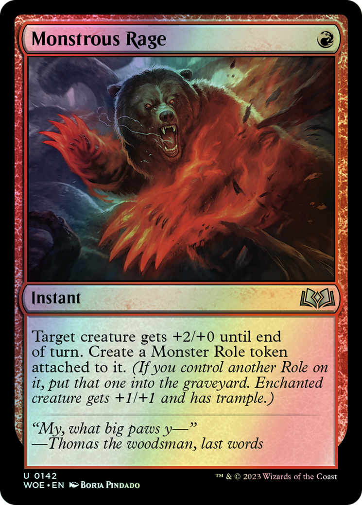 Monstrous Rage (WOE) #142 [EN/F]