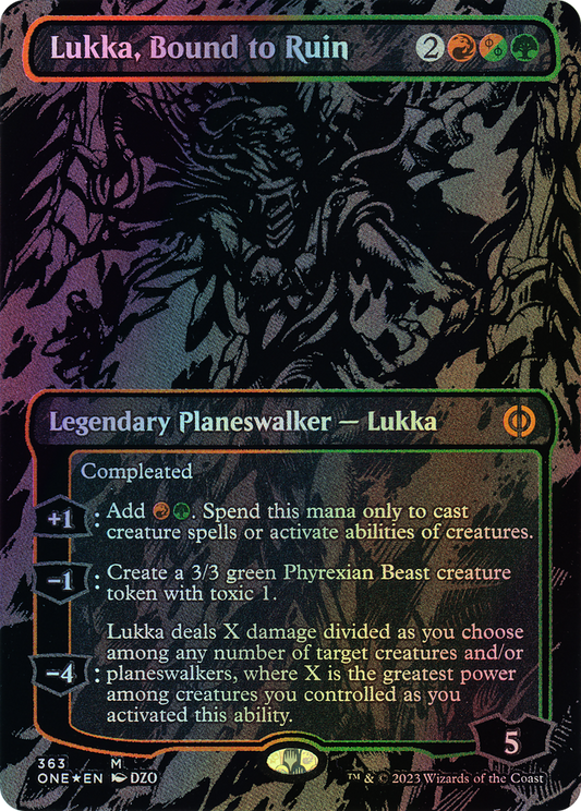 Lukka, Bound to Ruin - Raised Foil (ONE) #363 [EN/F]
