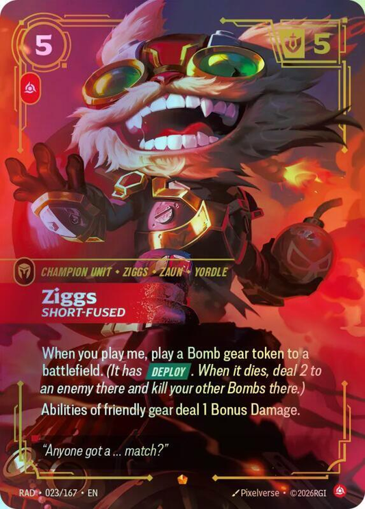 Ziggs, Short-Fused (RAD) #023 [EN/F]