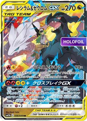 Reshiram & Zekrom GX - 036/049 (SM11B) #036 [JA/H]