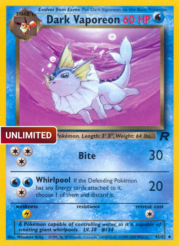 Dark Vaporeon (TR) #45 [EN/U]