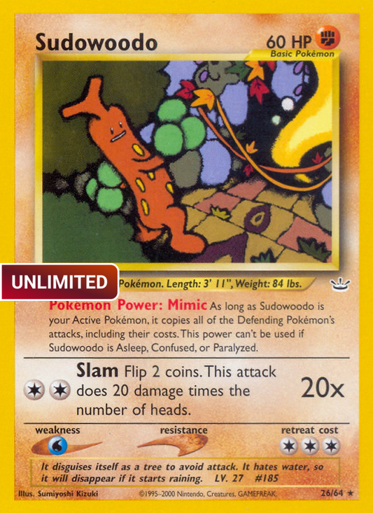 Sudowoodo (N3) #26 [EN/U] s/o