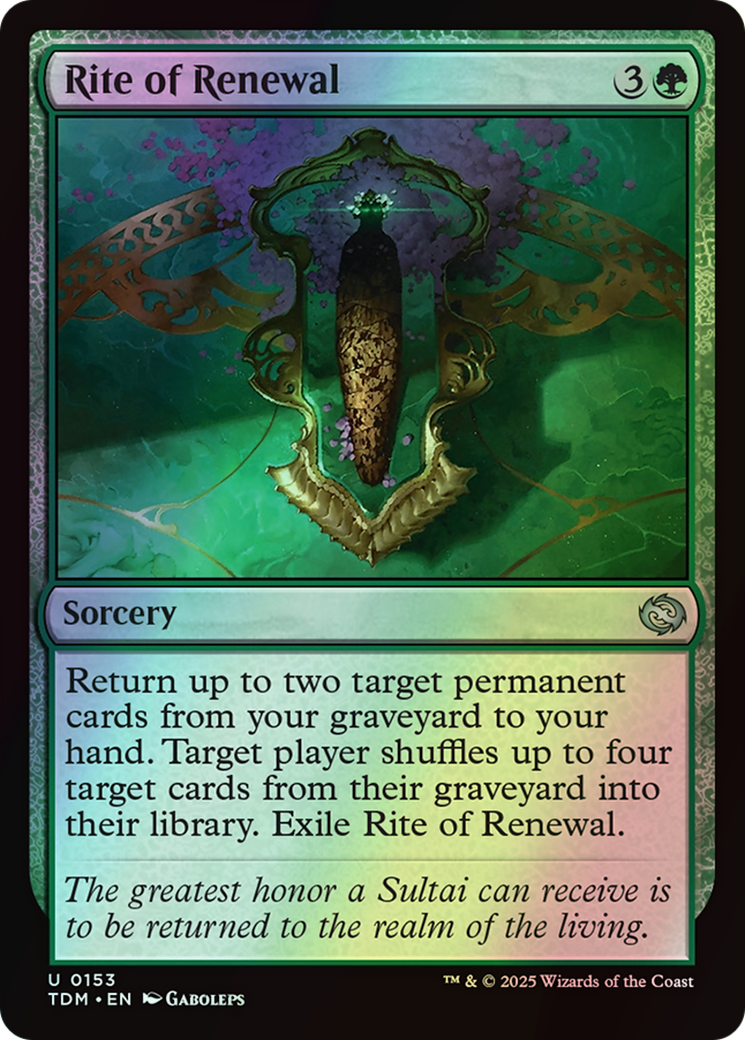 Rite of Renewal (TDM) #153 [EN/F] s/o