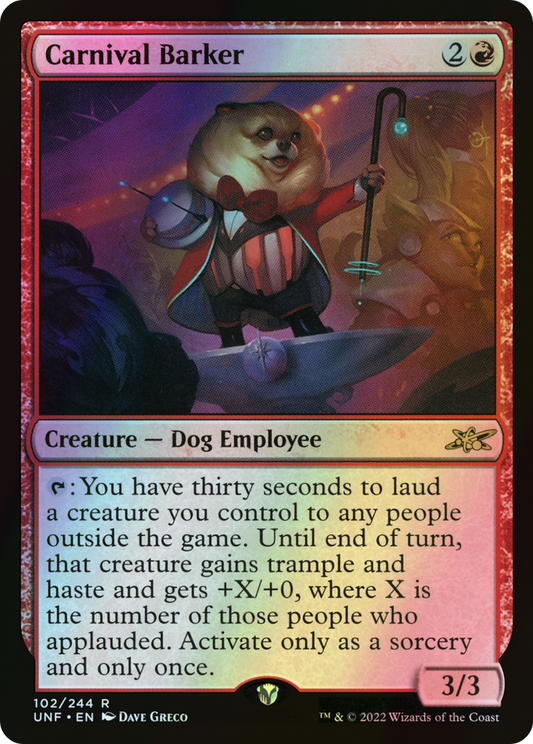 Carnival Barker (UNF) #102 [EN/F] s/o