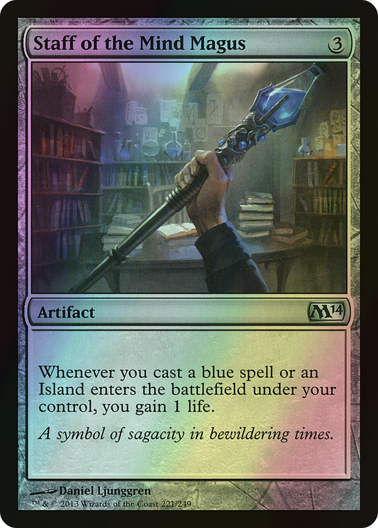 Staff of the Mind Magus (M14) #221 [EN/F]