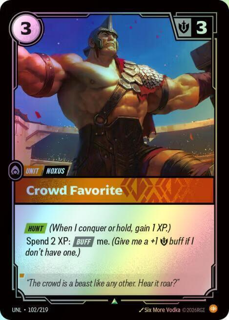 Crowd Favorite (UNL) #102 [EN/F] s/o