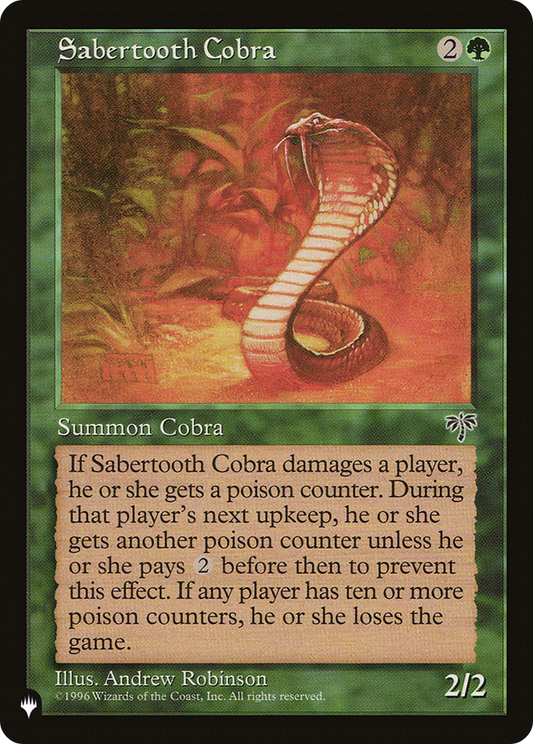 Sabertooth Cobra (PLST) #MIR-238 [EN/N]