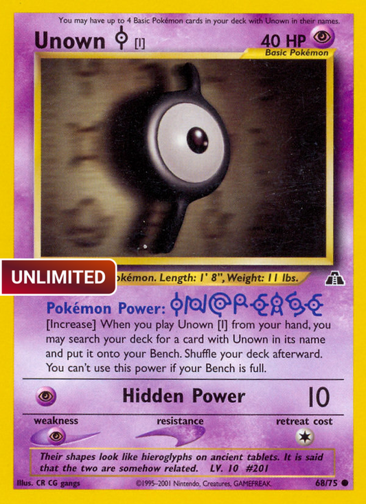 Unown [I] (N2) #68 [EN/U] s/o