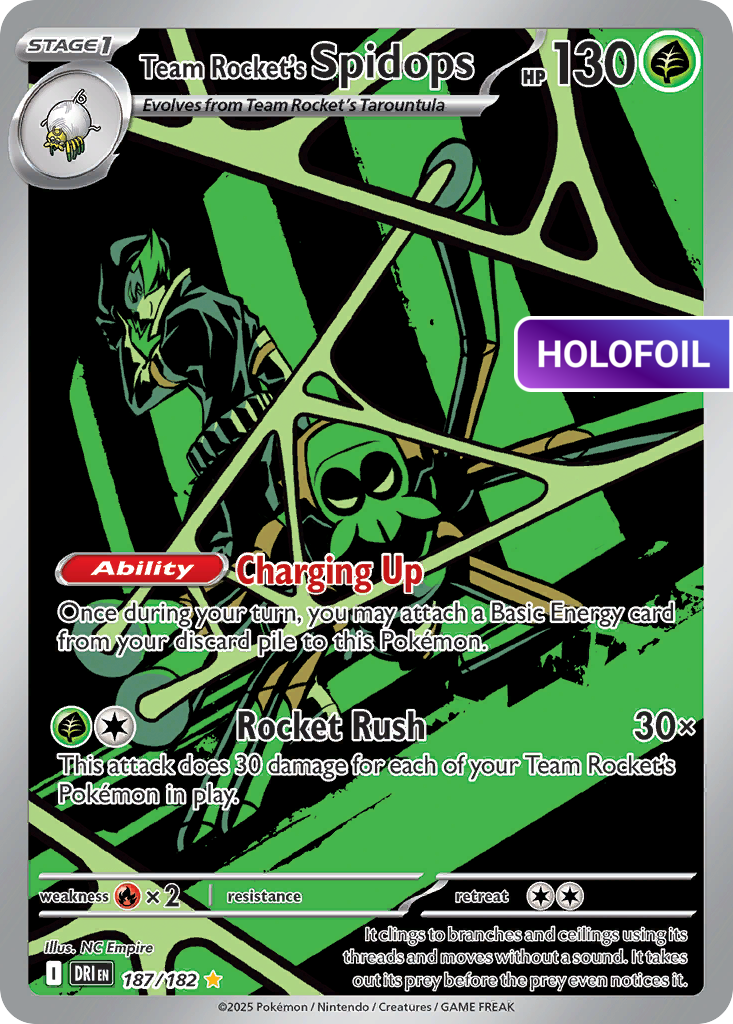 Team Rocket's Spidops (DRI) #187 [EN/H] s/o