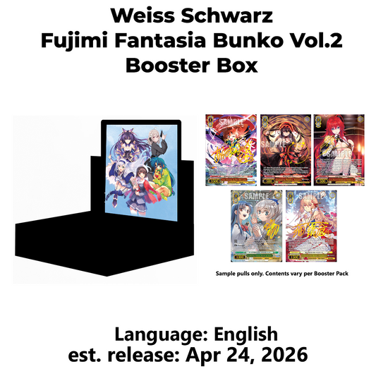[PRE-ORDER] Weiss Schwarz (English Edition) Fujimi Fantasia Bunko Vol 2 [WSE-FXX-W120-BP] Booster Box (12 Packs)