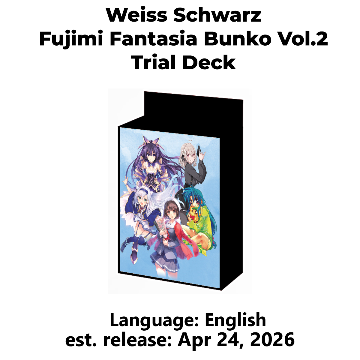[PRE-ORDER] Weiss Schwarz (English Edition) Fujimi Fantasia Bunko Vol 2 [WSE-FXX-W120-TD] Trial Deck