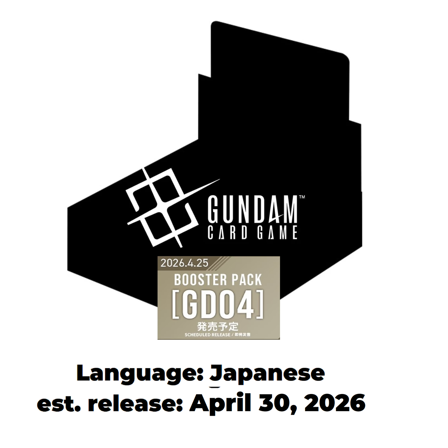 [PRE-ORDER] Gundam Card Game (Japanese) Booster Box Phantom Aria [GD04]