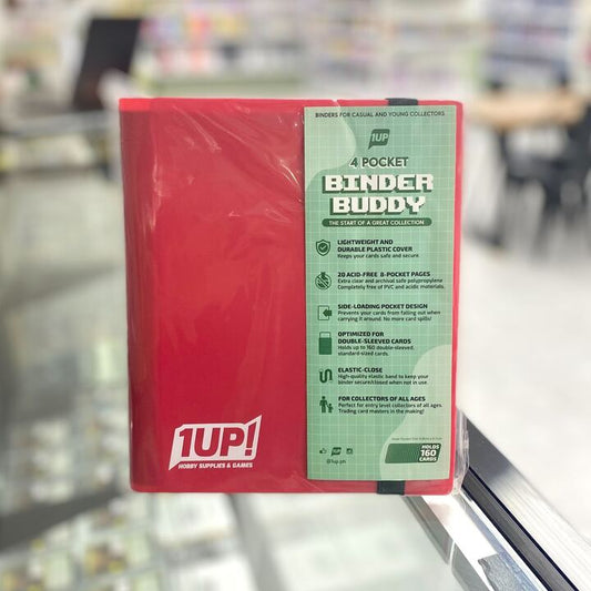 1UP 4-Pocket Strap Binder - Red
