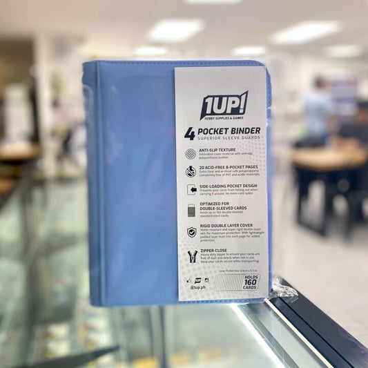 1UP 4-Pocket Zipper Binder - Powder Blue