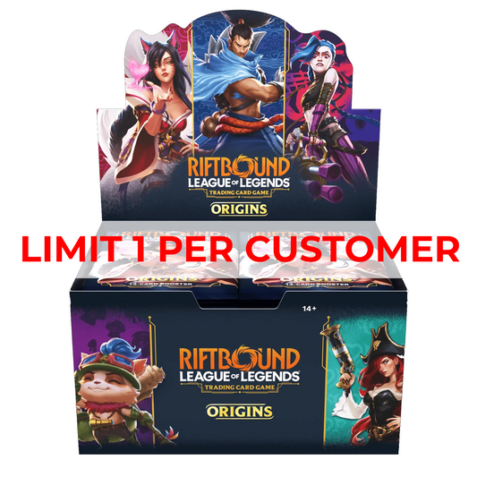 [PRE-ORDER] Riftbound: Origins Booster Box (2nd Print ver.) - limit 1 per customer (June 29 est. arrival)