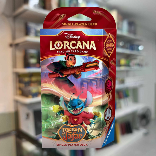 Lorcana Set 8 Reign of Jafar Starter Deck: Ruby and Steel Mulan and Stitch