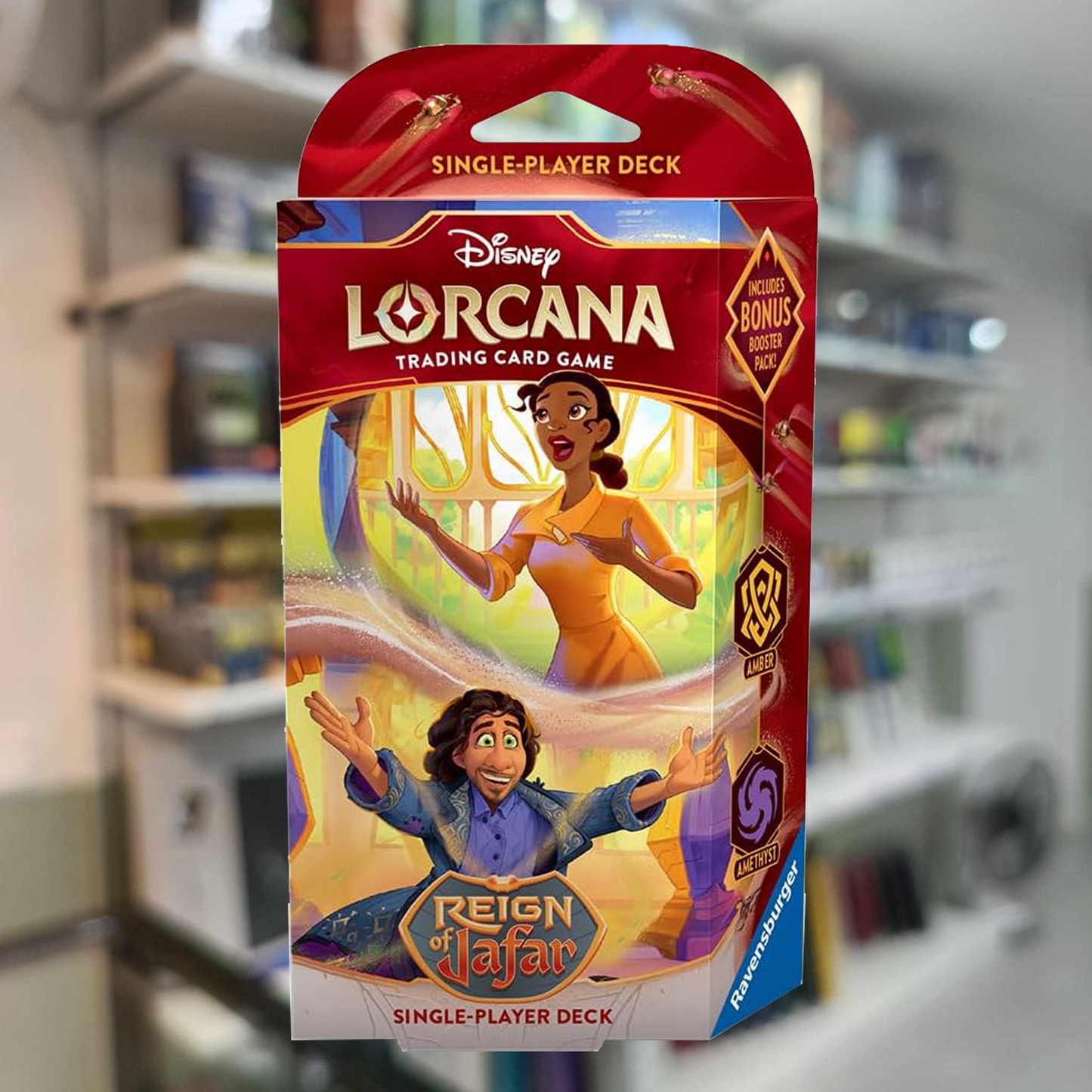 Lorcana Set 8 Reign of Jafar Starter Deck: Amber and Amethyst Tiana and Bruno