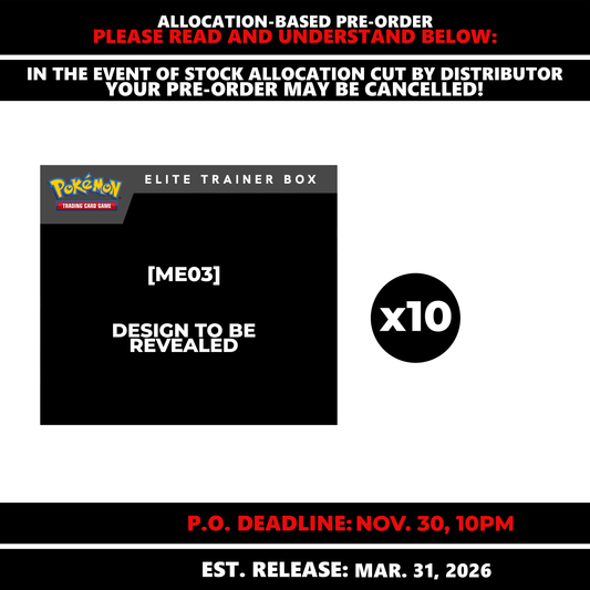 Pokemon TCG [ME03] Elite Trainer Box (ETB) - CASE (10x Units) [SUBJECT TO ALLOCATION]