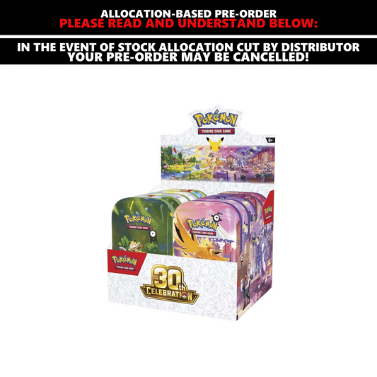 [PRE-ORDER] Pokemon TCG: 30th Celebration - Mini Tins (10-pack) [SUBJECT TO ALLOCATION]
