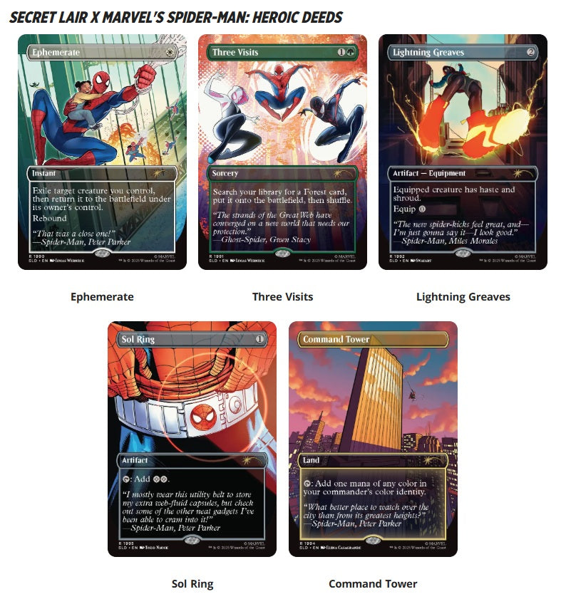 Secret Lair x Marvel's Spider-Man: Heroic Deeds