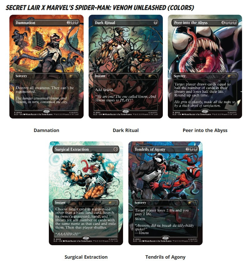 Secret Lair x Marvel's Spider-Man: Venom Unleashed (Colors)