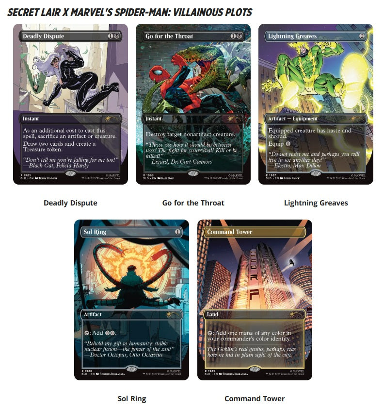 Secret Lair x Marvel's Spider-Man: Villainous Plots
