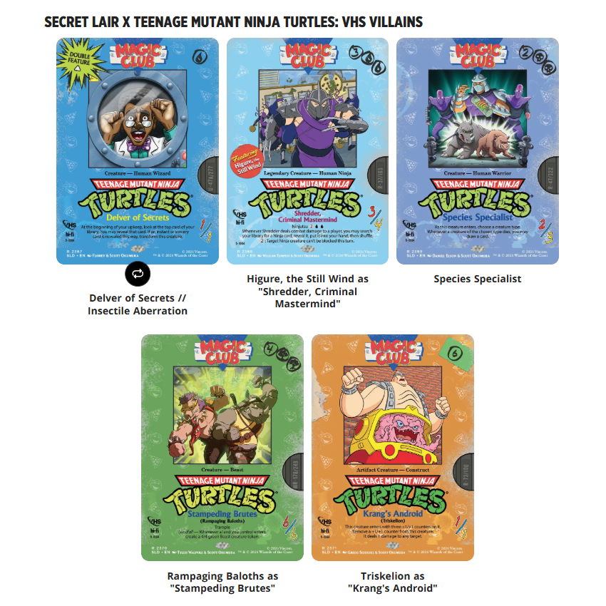 [PRE-ORDER] Secret Lair x Teenage Mutant Ninja Turtles: VHS Villains