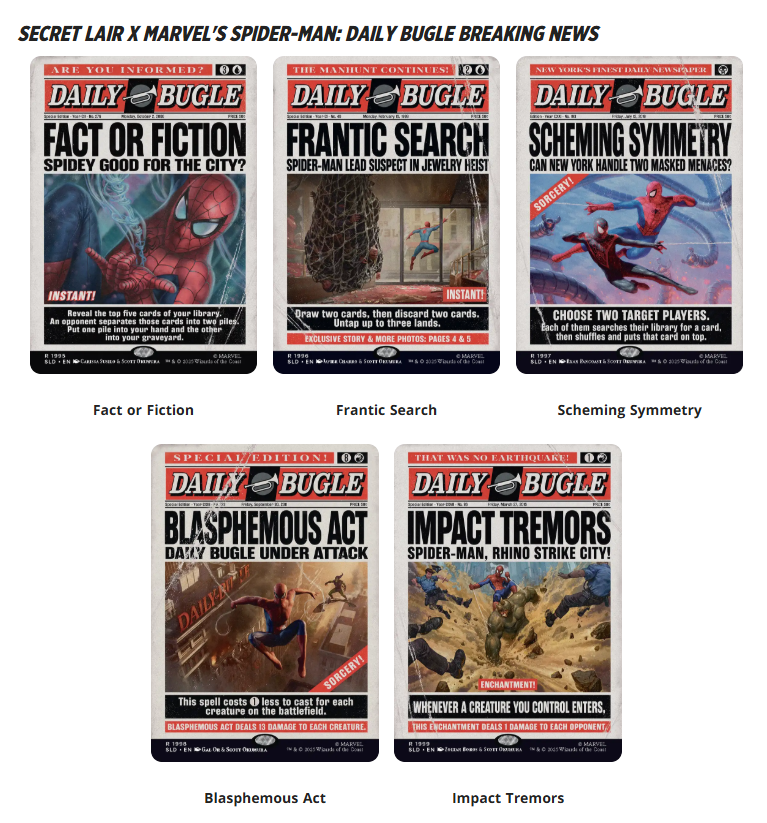 Secret Lair x Marvel's Spider-Man: Daily Bugle Breaking News