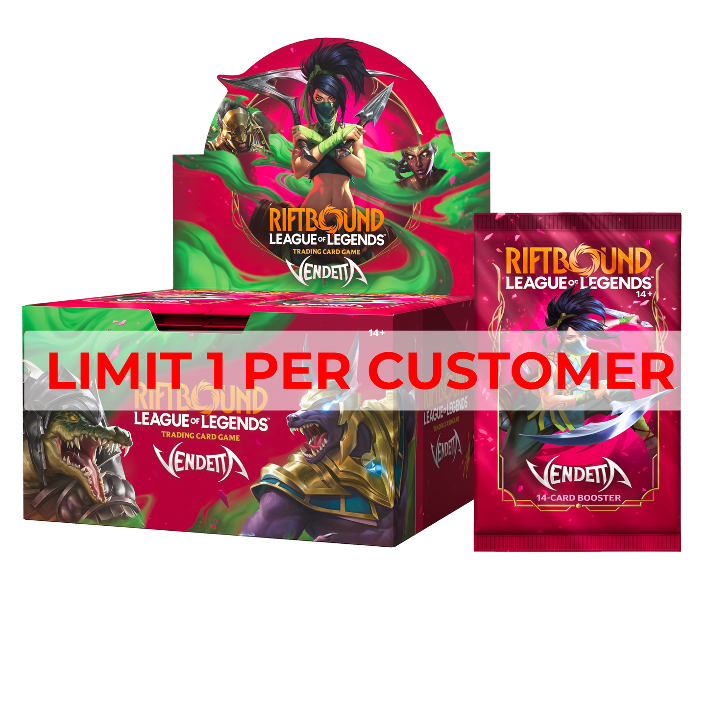 [PRE-ORDER] Riftbound: Vendetta Booster Box (24 Packs) (limit 1 per customer)