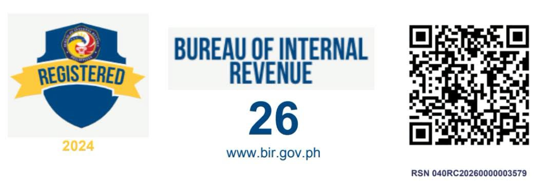 Bureau of Internal Revenue registered business seal, RSN 040RC20260000003579